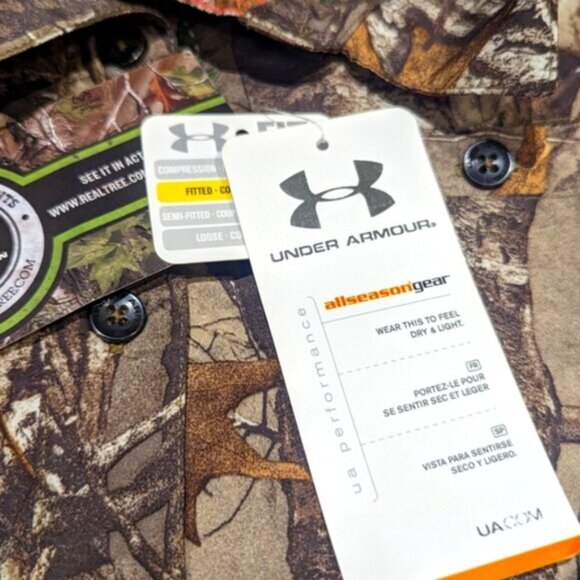 NWT Under Armour camo Performance Field RTX hunting button down shirt - Picture 7 of 8